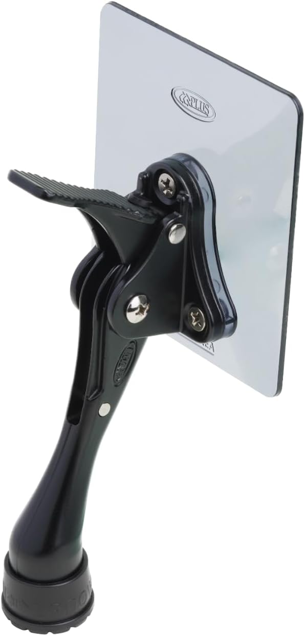 One-Touch Doorstop Adhesive Bracket (Black, 4inch x 1pack)