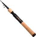 PURELURE Telescopic Fishing Rod Ultralight or Light, Carbon Fiber Rod Spinning & Casting, Fuji Alconite Ring and Reel Seat, One-Piece Mixed Carbon/4A Cork Handle, Spare Solid Tip, Portable Travel Rod