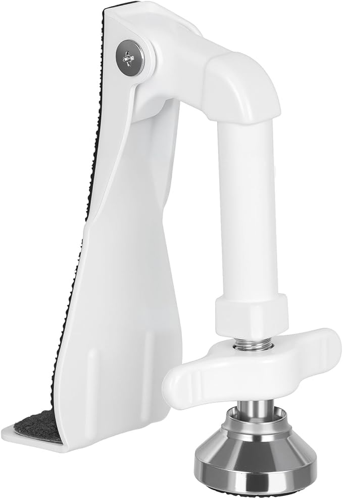 Portable Door Stopper Door Lock for Travel Anti Theft Door Blocker, Security Door Stoppers for Bottom of Door, No Drill Safety Doors Stopper Hotel Door Locks for Travelers Security (White)