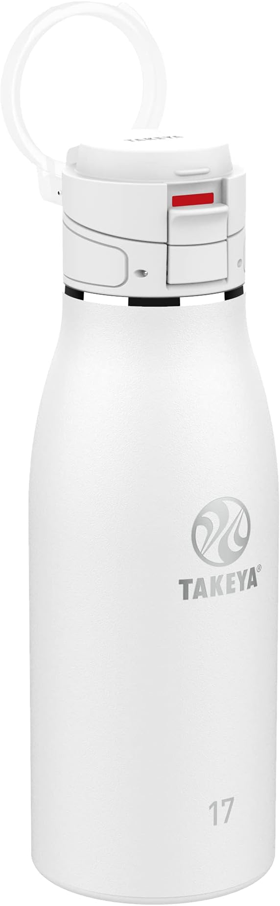 Takeya Traveler Leakproof Coffee Mug - Carrying Loop - Insulated Drinkware for Everyday Use - Durable & Portable with Spill-Proof Design - 17 oz, Arctic White