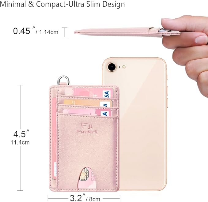 FurArt Slim Minimalist Wallet, Front Pocket Wallets, RFID Blocking, Credit Card Holder for Men & Women
