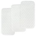 BlueSnail Quilted Thicker Waterproof Changing Pad Liners,3 Count(Snow White 13” x 27”)