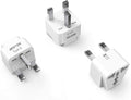 BESTEK UK Travel Plug Adapter Set, Grounded Universal Power Plug Adapter for USA to Type G Countries, UK, Ireland, Hong Kong and More-3 Packs