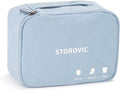Travel Packing Cubes: Water-Resistant, Odor-Eliminating, Soft & Portable Luggage Organizer Bags for Socks, Underwear, and Gym Gear - Space-Saving, Blue（12.6” × 8.5” × 4.7”） M