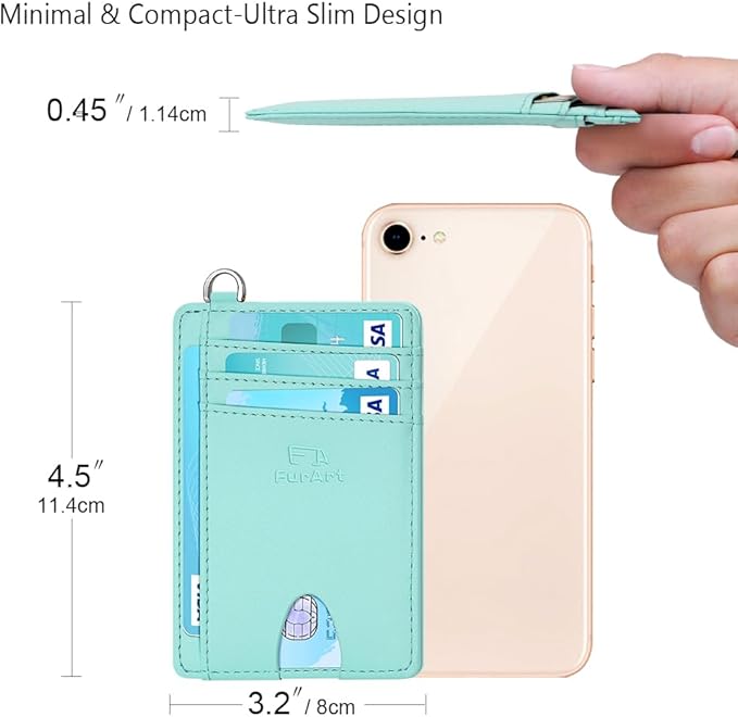 FurArt Slim Minimalist Wallet, Front Pocket Wallets, RFID Blocking, Credit Card Holder for Men & Women