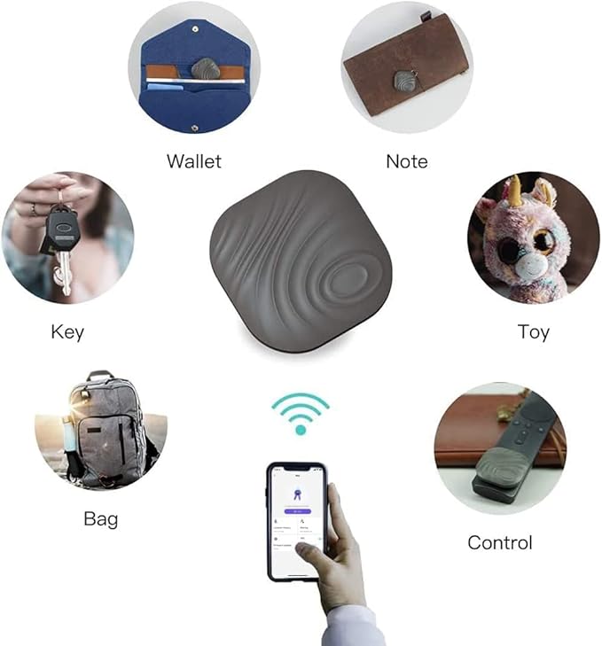 Key Finder - 1PCS Bluetooth Tracker Item Locator with Key Chain for Keys Pet Wallets or Backpacks and Tablets, Batteries Include