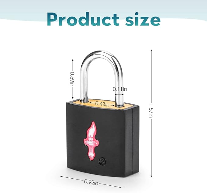 TSA Approved Locks for Luggage Set of 8 TSA Accepted Key Travel Suitcase Locks Padlock Apply to Locker Lock, Suitcase, Carry On, Backpack, Laptop Bag (Black 8 Pack)