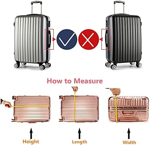 24 Inch PVC Luggage Protector Cover for TSA Approved Clear Suitcase Protector 24-25 Inch Transparent Luggage Protective Cover Case Suitable for 24"-25"