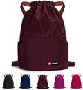 ZOORON Waterproof Drawstring Gym Backpack Bag for Men & Women, Sport Gym Sack Mini Travel Daypack