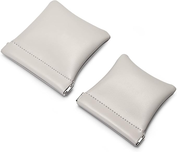 PU Leather Jewelry Travel Bag Leather Jewelry Pouch Christmas,Wedding Party Favor Gift Bag (S, Grey)