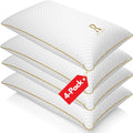 Royal Therapy 4-Pack King Memory Foam Pillow, Adjustable Shredded Pillow for Neck & Shoulder Pain Relief, Support for Back, Stomach, Side Sleepers