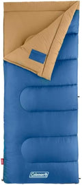 Coleman Brazos 20/30°F Adult Cool-Weather Sleeping Bag with No-Snag Zipper & Stuff Sack, Machine Washable, Great for Camping, Traveling, Guests, & More