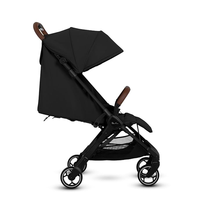 Silver Cross Clic Compact Stroller – Lightweight Travel Stroller for Newborn to Toddler (Birth to 55 lbs), One-Hand Fold, Lie-Flat Seat, Airplane Cabin Approved, UPF50+ Canopy (Space)