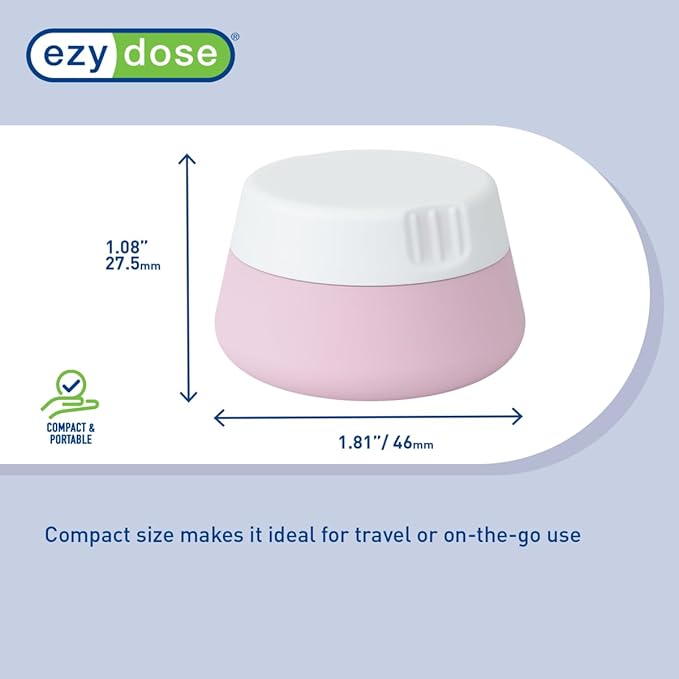 EZY DOSE Silicone Jar, Multi-Purpose Travel-Sized Container, Washable and Reusable, Versatile and Durable Container for Storage, Organizing and Preserving, Pink, Beige, and Peach, BPA Free, 3-Pack