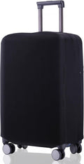 Travel Luggage Cover Suitcase Protector Scratch-Resistant Fit 19-31 Inch Suitcase, Not Included Suitcase (Black, XL(28-29inch))