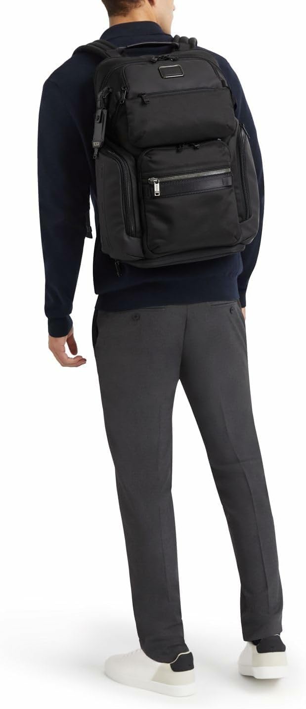 TUMI - Alpha Bravo Nomadic Backpack - Men's Durable Carry On Bag - 18.8" X 15.0" X 9.0" - Fits up to 15" Laptop - Black
