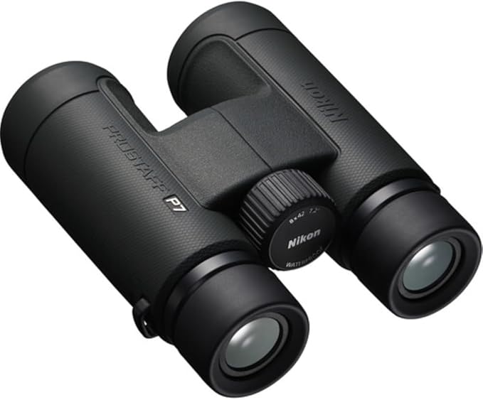 Nikon PROSTAFF P7 8x42 Binoculars Bundled with Harness Strap + Deluxe Cleaning Kit + Smartphone to Binocular Adapter + Microfiber Cleaning Cloth (5 Items)