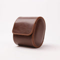 HAN QIANG Single Watch Roll Travel Case Chic Portable Vintage Leather Display Watch Storage Box Gift Watch Case (Brown), HQ-099