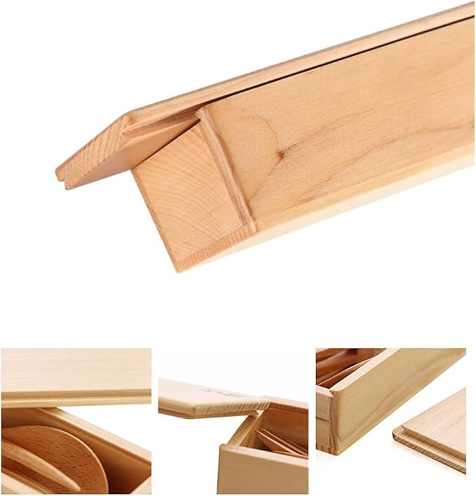 Sanrich Wood Cutlery Set Chopsticks Spoon Fork Kit with Case School Office Lunch Reusable Tableware Camping Flatware Dinnerware Travel Utensils