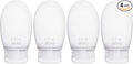 Silicone Travel Bottles for Toiletries TSA Approved Travel Size Containers Set 4 Pack Portable Leak Proof Refillable Cosmetic Squeeze Bottles Shampoo Hair Conditioner Body Lotion Bath Shower Gel