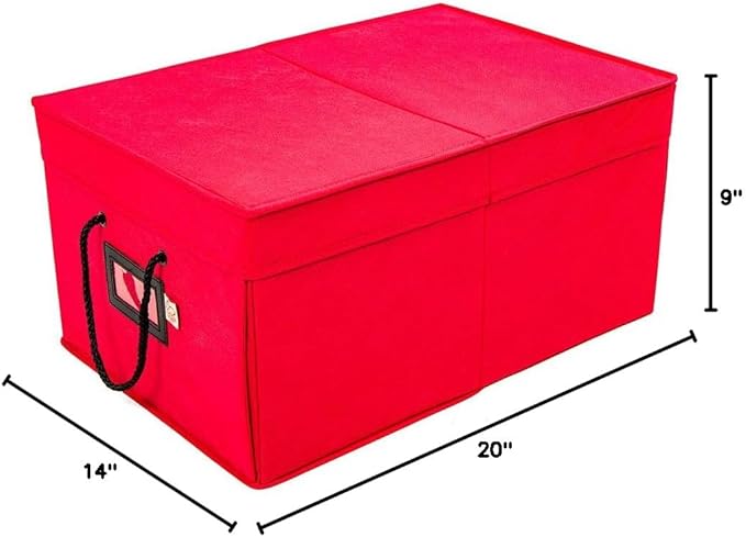[Christmas Ornament Storage Box with Dividers] - (Holds 72 Ornaments up to 3 Inches in Diameter) | Acid-Free Removable Trays with Separators | 3 Removable Drawer Style Trays