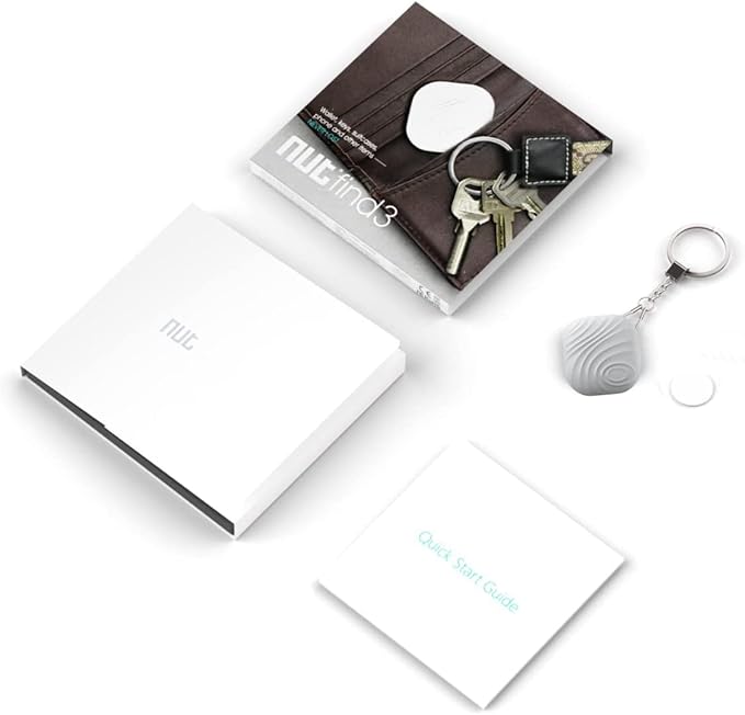 Key Finder, Bluetooth Tracker Item Locator with Key Chain for Keys Pet Wallets or Backpacks and Tablets, Batteries Include (Gray, 1 Pack)