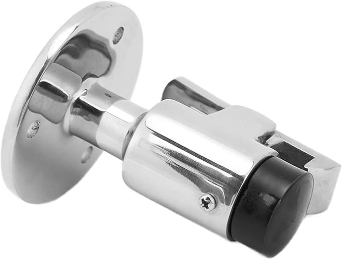 Door Stopper Wall Mounted with Self-Locking Hook Windproof Heavy Duty Marine Grade 316 Stainless Steel Door Catch for Yacht RV Home Office (with Screws)
