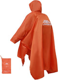 longsinger Rain Poncho for Adult, Waterproof Rain Poncho with Hood and Sleeve, Ideal for Hiking, Hunting, Camping