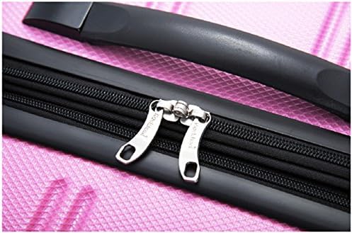 Rockland Melbourne Hardside Expandable Luggage with Spinner Wheels, Pink, 2 Piece (20/28)