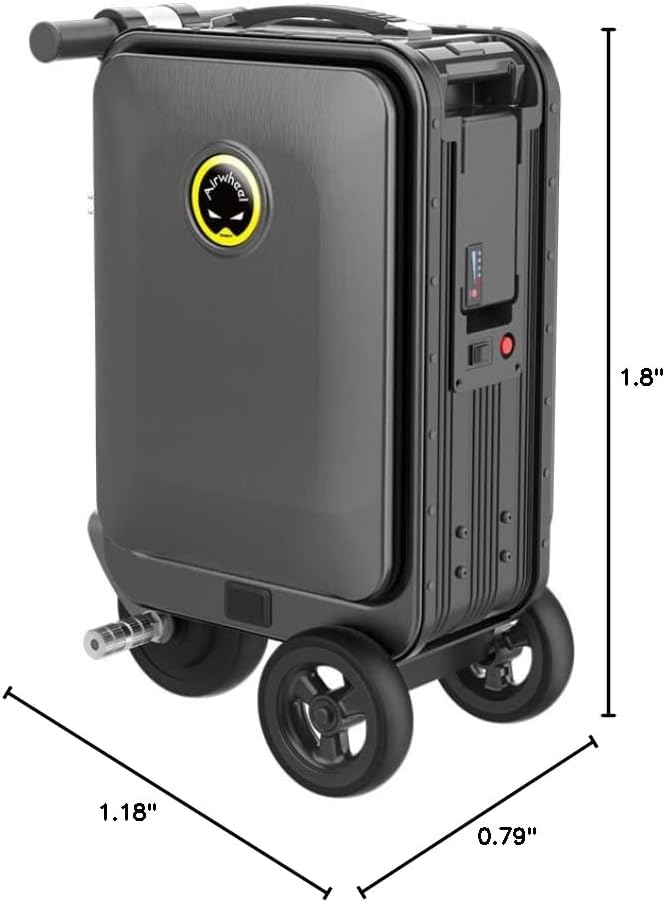 Airwheel SE3S Smart Rideable Suitcase Electric Luggage Scooter For Travel (black)