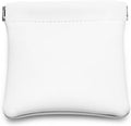 PU Leather Jewelry Travel Bag Leather Jewelry Pouch Christmas,Wedding Party Favor Gift Bag (S, Pearl White)