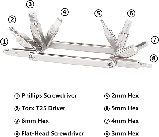 CAMVATE Multi-Tool with Allen Wrenches & Screwdrivers - 3427