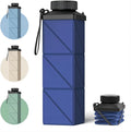 Collapsible Water Bottles, 2nd Generation Leakproof BPA-Free Travel Water Bottle 24.3oz(720ml),Lightweight Reusable Water bottle, Portable for Travel Cycling Gym Camping Sports,DarkBlue