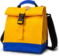 SUNNY BIRD Insulated Lunch Bag Rolltop Lunch Box Tote Lunchbox Bag for Women, Men, Boys and Girls (Yellow)
