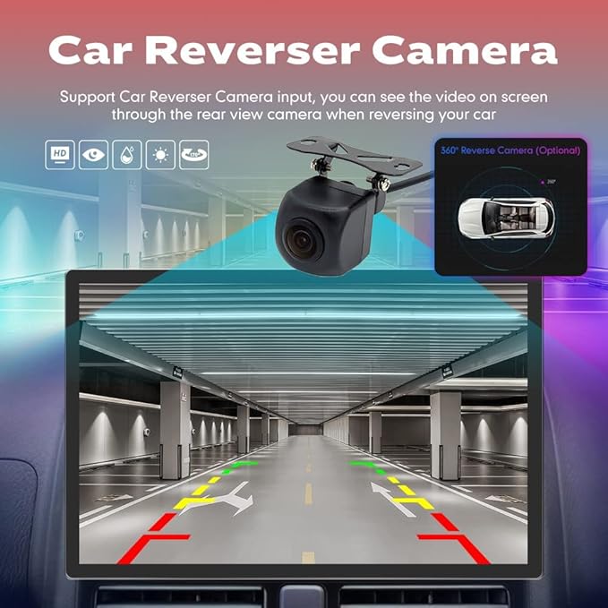 Kunfine CarPlay Android Auto Navigation Stereo GPS Radio Reverse Camera Display 13.1" QLED Touchscreen Headunit Tablet Pad Media Player for Subaru Forester 2007-2013, if Applicable Octa Core 4G+64G