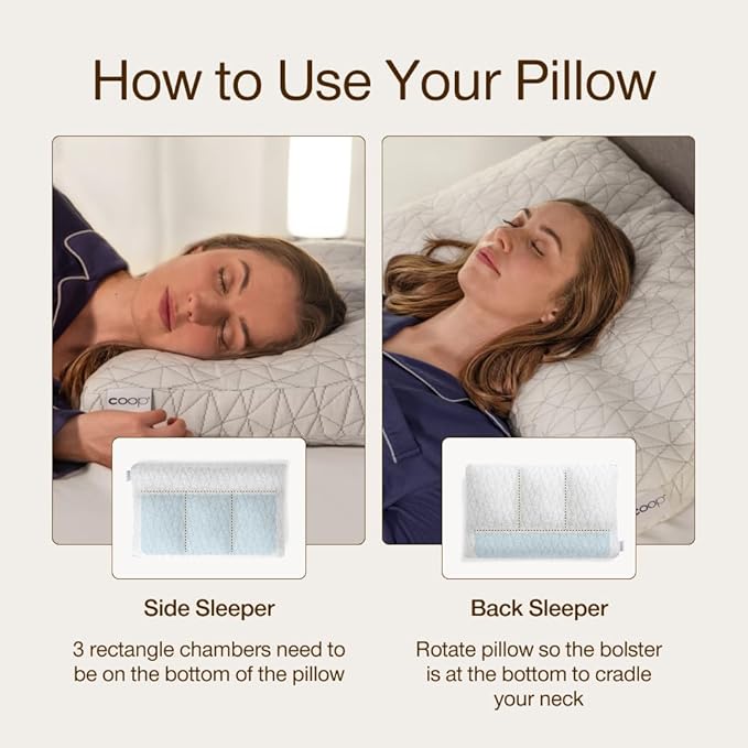 Coop Home Goods Adjustable Orthopedic Pillow King, Ergonomic Cervical Neck Support, Memory Foam Pillows for Side & Back Sleepers, Breathable, Washable Cover, GREENGUARD & CertiPUR-US Certified