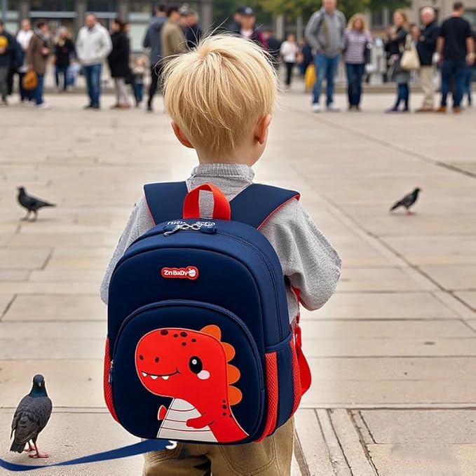 Padgene Toddler Backpacks Kids Preschool Backpack Waterproof Neoprene Animal Schoolbag Lunch backpack 3D Cartoon Mini Travel Bag for Boys Girls Ages 3-5
