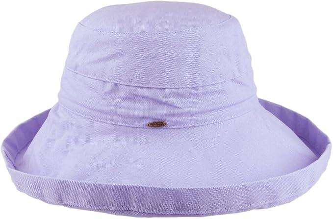 Scala Women's Cotton Hat with Inner Drawstring and Upf 50+ Rating