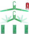 Hikeman Travel Hangers Metal Heavy Duty Folding Hangers for Wet Clothes Portable Space Saving Travel Accessories for Camping Cruise Hotel (3, Green)