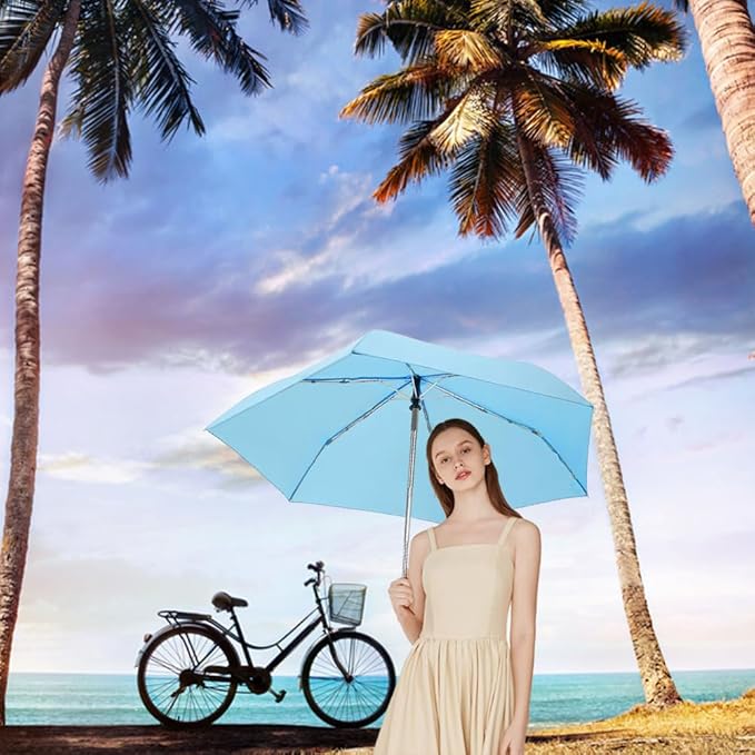 Goothdurs Mini Travel Compact Automatic Umbrella Small Lightweight Folding Rain Windproof Auto Open/Close Purse Umbrellas for Women Men