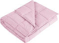 L'AGRATY Weighted Blanket - 60"x80" 25lbs Cooling Breathable Heavy Blanket Microfiber Material with Glass Beads for Adult All-Season Summer Fall Winter Soft Thick Comfort