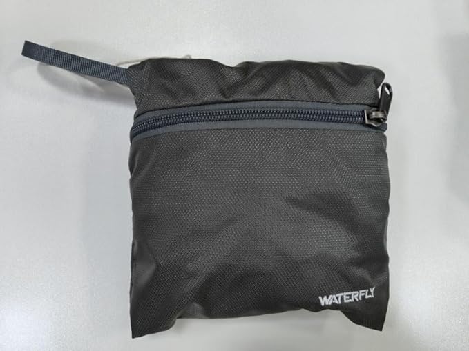 WATERFLY Foldable Lightweight Hiking Backpack: 15L Packable Traveling Daypack Men Women Ultralight Thin Casual Day Pack Bag for Outdoor Sports Camping Beach Park (Gray)