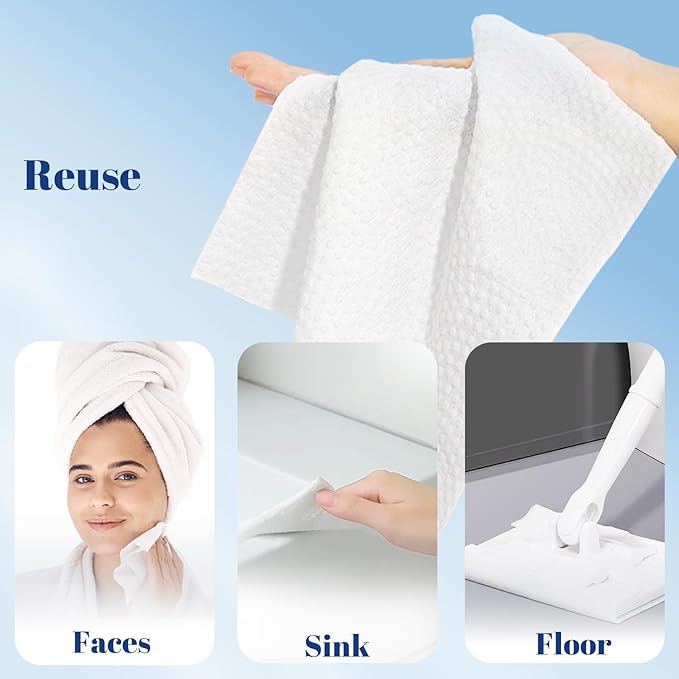 ITO Disposable Face Towel, Ultra-Soft 1-Second Quick-Dry Face Towels, Gentle for Sensitive Dry Oily Skin, Facial Towels for Daily Cleansing Makeup Removal (70 Count (Pack of 1))