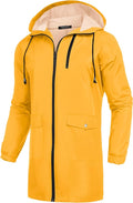 COOFANDY Men's Long Raincoat Ligtweight Rain Jacket Waterproof Outdoor Jackets with Hood