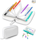A7-L Water-Proof Pill Pouch Set， Large Pill Organizer, BPA Free, A7-L Pill Loose-Leaf Storage with Color-Coded Medicine Pouches, Reusable Travel Medicine Organizer， Zippered Pill Organizers Weekly