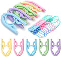 20 Pcs Travel Hangers with 12 Pcs Clips Cruise Ship Essentials Portable Folding Clothes Hangers Travel Accessories Foldable Clothes Drying Rack