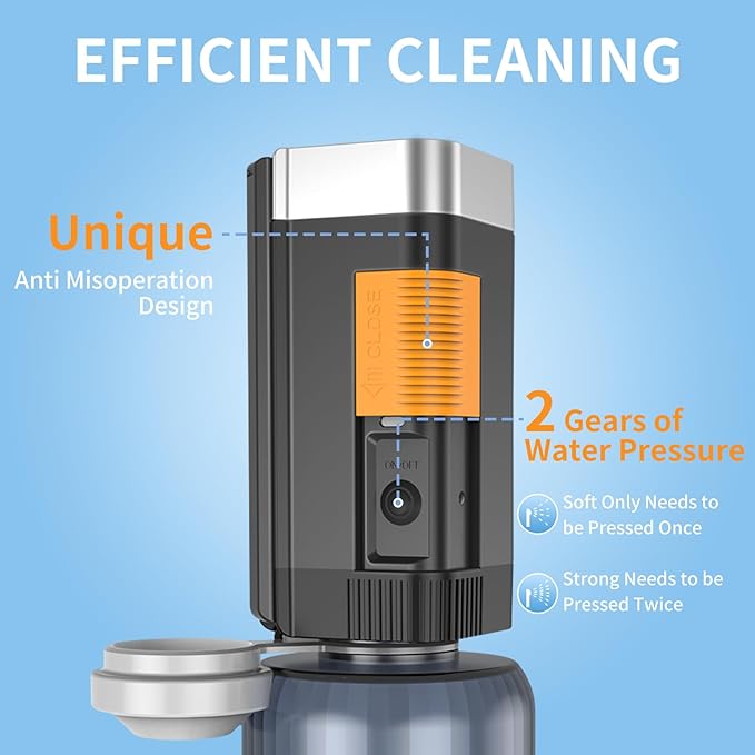 Portable Bidet for Travel, VITCOCO Rechargeable Bidet Sprayer with 400ml Bottle Capacity, Waterproof High Pressure Handheld Bidet for Women/Men, Postpartum Care, Hygiene Cleaning