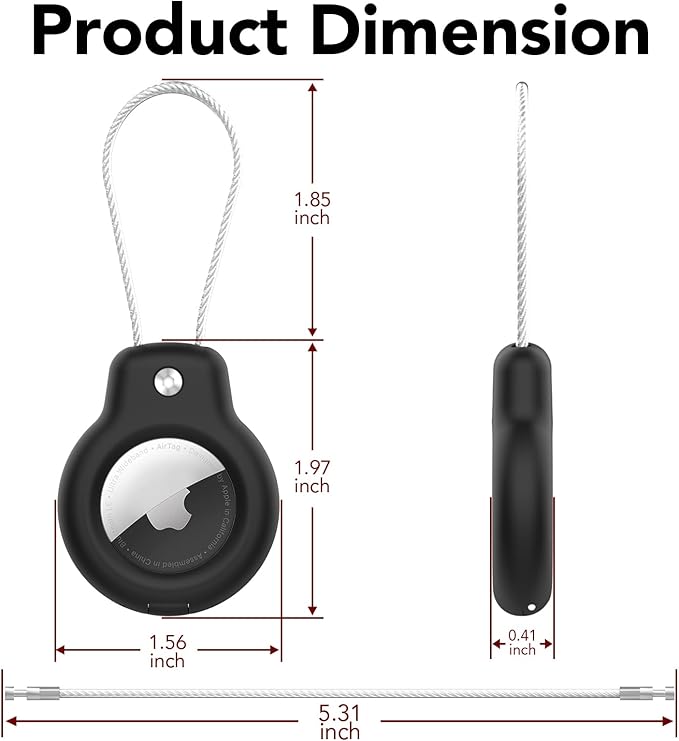 HATALKIN Compatible for Air Tag Holder for Keychain Case with Screen Protector,IP68 Waterproof for Air Tags Key Chain for Apple Tag GPS Tracker,for Air Tags-2 Pack Holder for Luggage Key,Backpack