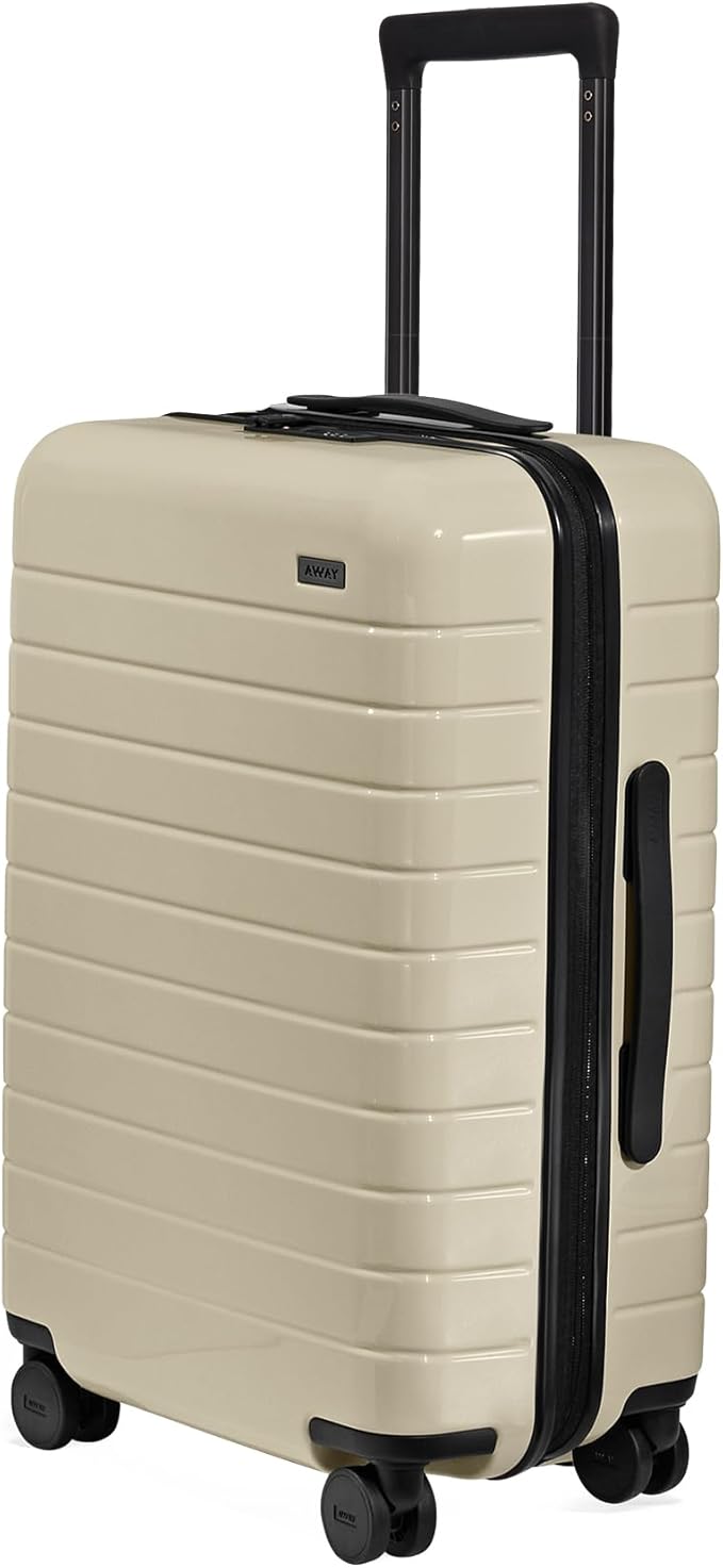 Away Bigger Carry-On Luggage, Lightweight Hardside Large Suitcase with Spinner Wheels, TSA Lock, Airline Approved, Salt White