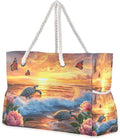 senya Large Beach Bags Totes Canvas Tote Shoulder Bag Soft Wave Water Resistant Bags for Gym Travel Daily Ocean